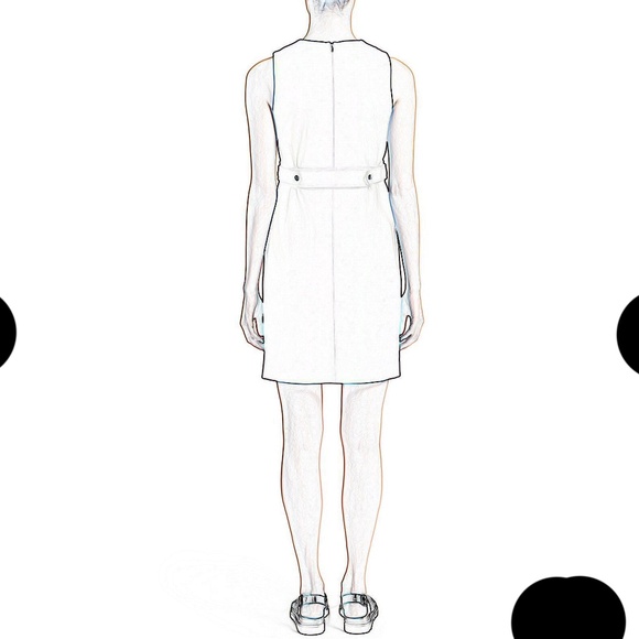 THEORY Rosanelle/New Faded Sleeveless Dress Sz 2 Navy - Picture 4 of 11